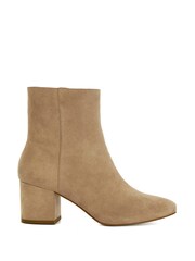Dune London Brown Ottack 2 Low Block Heel Boots - Image 2 of 6