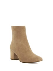 Dune London Brown Ottack 2 Low Block Heel Boots - Image 3 of 6