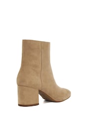 Dune London Brown Ottack 2 Low Block Heel Boots - Image 4 of 6