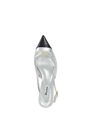 Silver - Dune London Capsule Branded Kitten Slingback Shoes - Image 5 of 6
