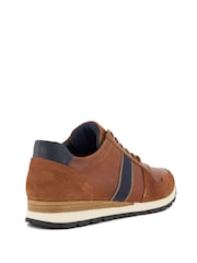 Dune London Brown Wide Fit Treck Stripe Webbing Runner Trainers - Image 4 of 6