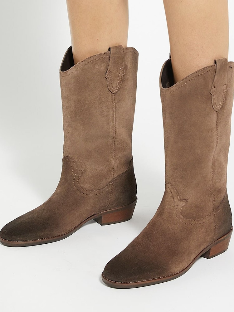 rjava - Dune London Prickles Round Toe Flat Western gležnjarji - Slika 1 iz 5 rjava - Dune London Prickles Round Toe Flat Western gležnjarji - Slika 1 iz 5