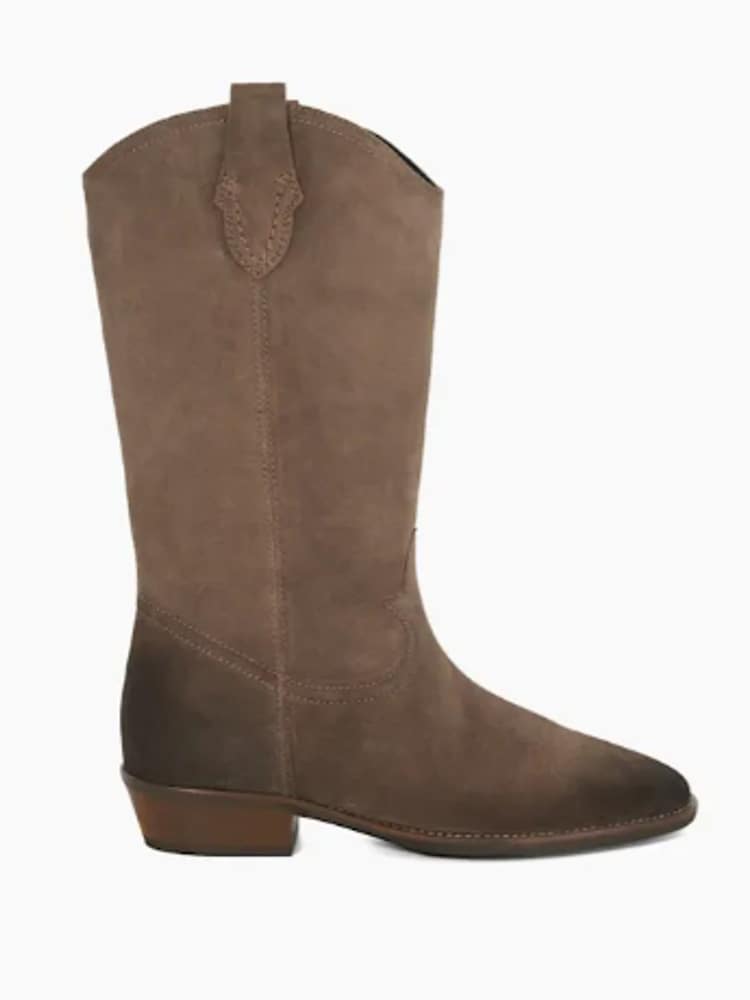 rjava - Dune London Prickles Round Toe Flat Western gležnjarji - Slika 2 iz 5