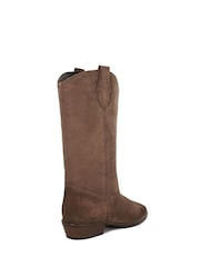 rjava - Dune London Prickles Round Toe Flat Western gležnjarji - Slika 4 iz 5