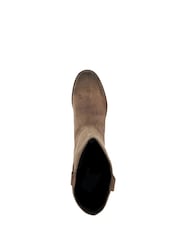 rjava - Dune London Prickles Round Toe Flat Western gležnjarji - Slika 5 iz 5