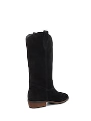 črna - Dune London Prickles Round Toe Flat Western gležnjarji - Slika 4 iz 6