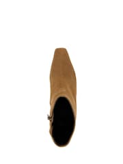 Dune London Brown Obriele Angled Heel Pull On Boots - Image 5 of 6