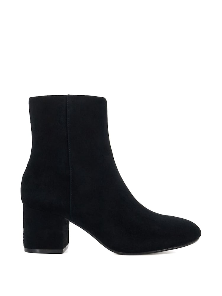 Dune London Black Ottack 2 Low Block Heel Boots - Image 2 of 6
