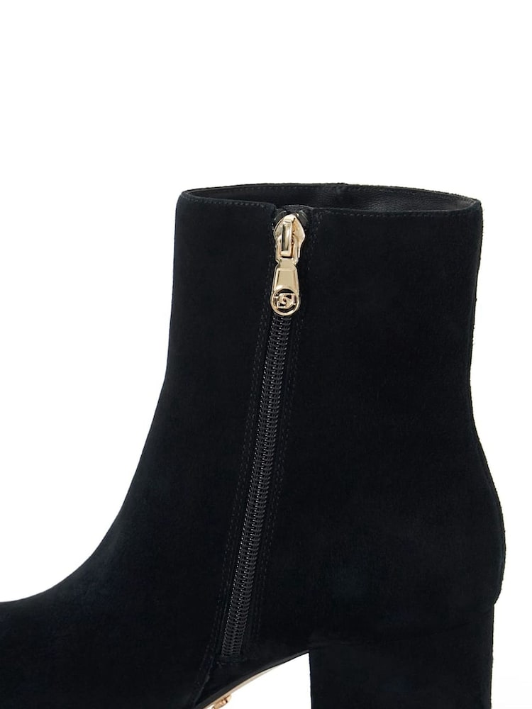 Dune London Black Ottack 2 Low Block Heel Boots - Image 6 of 6