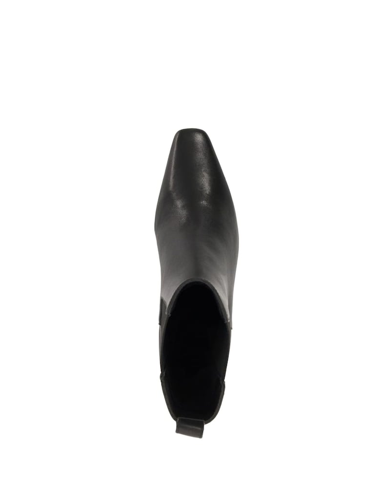 Dune London Black Odele Angle Midi Heel Ankle Boots - Image 5 of 6