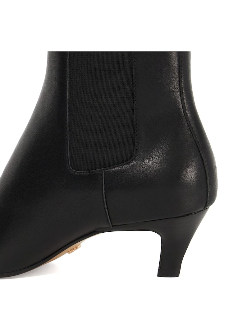 Dune London Black Odele Angle Midi Heel Ankle Boots - Image 6 of 6