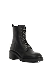 Dune London Black Plexie Embellished Lace Boots - Image 3 of 6