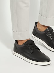 Dune London Black Wide Fit Travels Colour Detail Trainers - Image 1 of 6