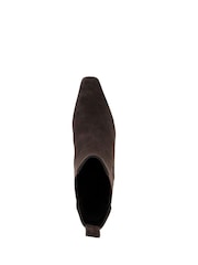 Dune London Brown Chrome Odele Angle Midi Heel Ankle Boots - Image 5 of 6