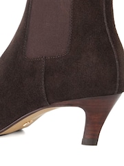 Dune London Brown Chrome Odele Angle Midi Heel Ankle Boots - Image 6 of 6