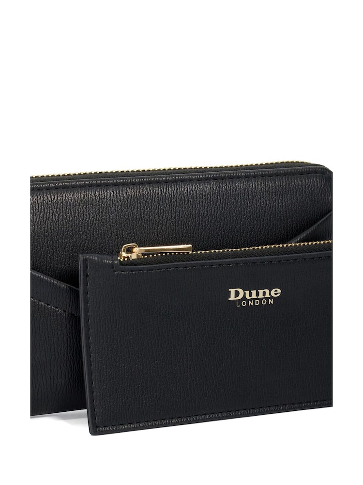 Dune London Black Kelbey Zip Around Long Purse - Image 4 of 5