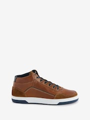 Marrón - Dune London Sydnies Alto Top Trainers - Imagen 2 de 6