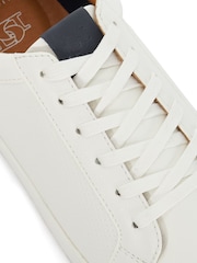 Dune London White Wide Fit Tezzy Perf Trainers - Image 5 of 5