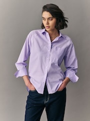 Violet lilas - Girlfriend Oversized Long Sleeve Shirt - Image 1 de 7
