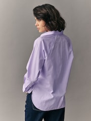 Violet lilas - Girlfriend Oversized Long Sleeve Shirt - Image 3 de 7