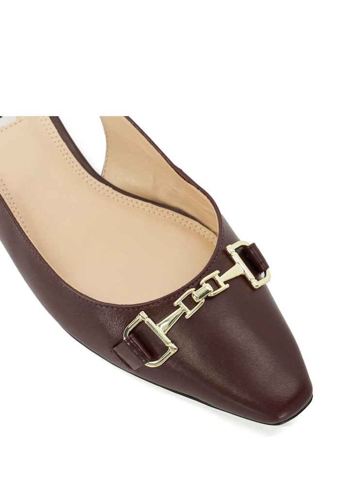 Dune London Black Chrome Hopewell Snaffle Slingback Shoes - Image 6 of 6 Dune London Black Chrome Hopewell Snaffle Slingback Shoes - Image 6 of 6