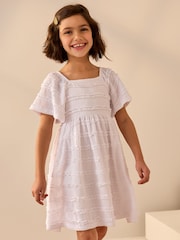 White Frill Detail Summer Dress (3-16yrs) - Image 1 of 3