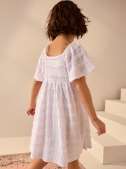 White Frill Detail Summer Dress (3-16yrs) - Image 3 of 3