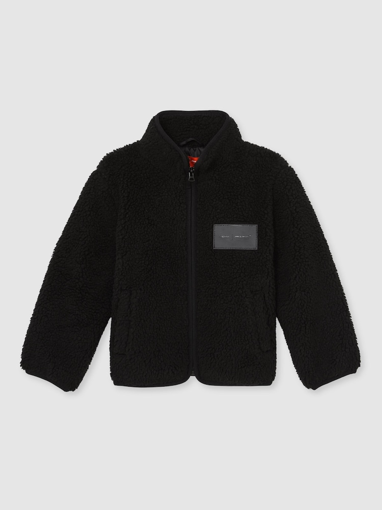 Reiss Black Snoop 3-9 yrs Unisex Fit McLaren F1 Team Embroidered Fleece Jacket - Image 2 of 8