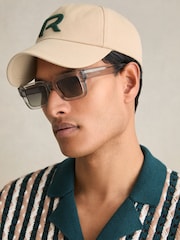 Песочный - Reiss Chase Logo-Embroidered Varsity Baseball Cap - Image 2 of 5