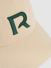 Песочный - Reiss Chase Logo-Embroidered Varsity Baseball Cap - Image 5 of 5
