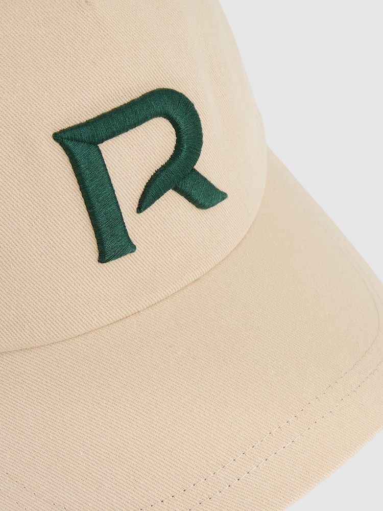 Песочный - Reiss Chase Logo-Embroidered Varsity Baseball Cap - Image 5 of 5