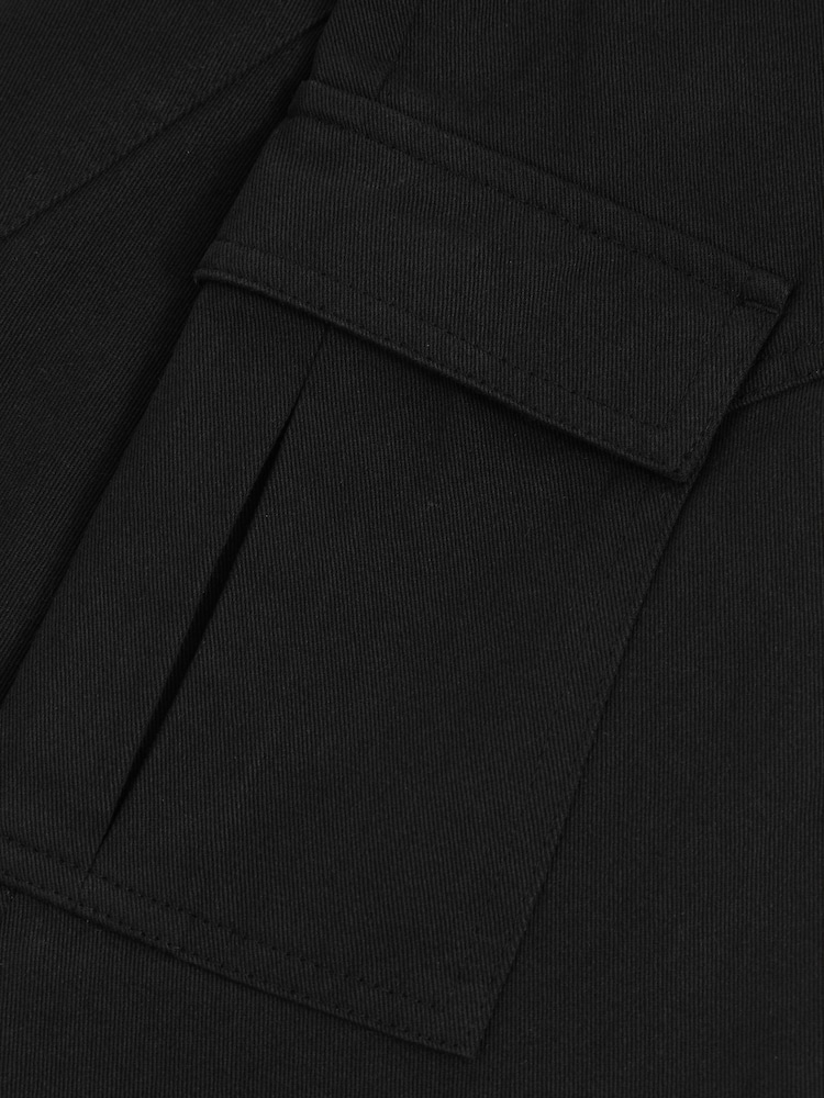 Reiss Black Todd 9-13 yrs 100% Cotton Straight Leg Cargo Trousers - Image 4 of 4