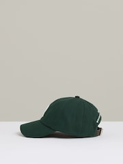 Темно-зеленый - Reiss Chase Logo-Embroidered Varsity Baseball Cap - Image 3 of 5