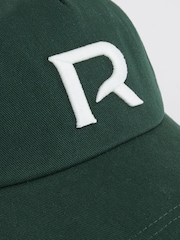 Темно-зеленый - Reiss Chase Logo-Embroidered Varsity Baseball Cap - Image 5 of 5