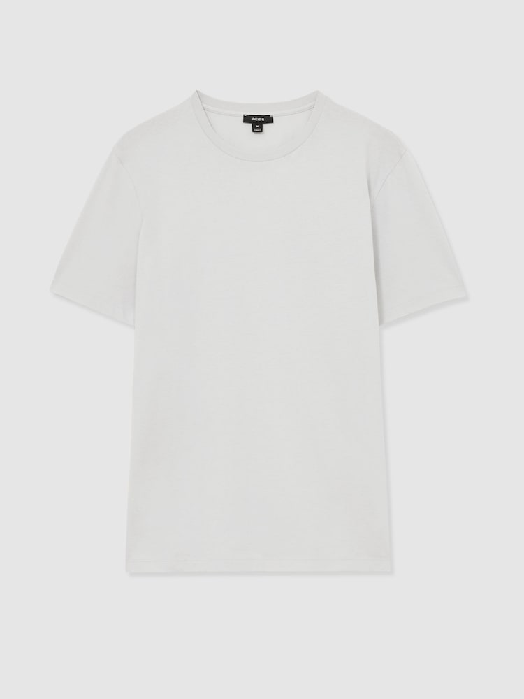 Reiss Mint Blue Bless Marl Crew Neck T-Shirt - Image 2 of 7 Reiss Mint Blue Bless Marl Crew Neck T-Shirt - Image 2 of 7