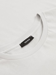 Bleu menthe - T-shirt à col ras du cou en coton Reiss Bless - Image 7 of 7