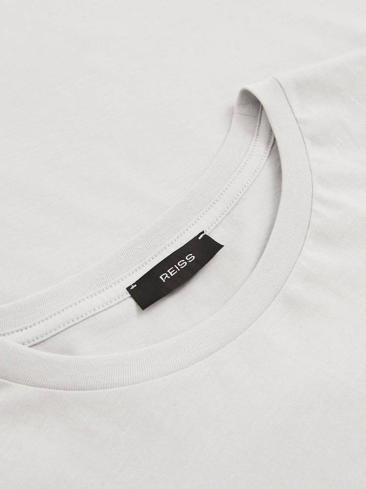Reiss Mint Blue Bless Marl Crew Neck T-Shirt - Image 7 of 7 Reiss Mint Blue Bless Marl Crew Neck T-Shirt - Image 7 of 7