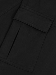 Reiss Black Todd 3-9 yrs 100% Cotton Straight Leg Cargo Trousers - Image 4 of 4