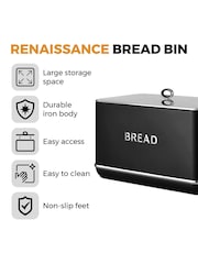 Tower Black Renaissance Bread Bin - Image 2 of 7