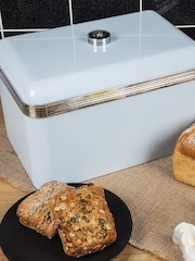 Swan Blue Retro Bread Bin - Image 1 of 7