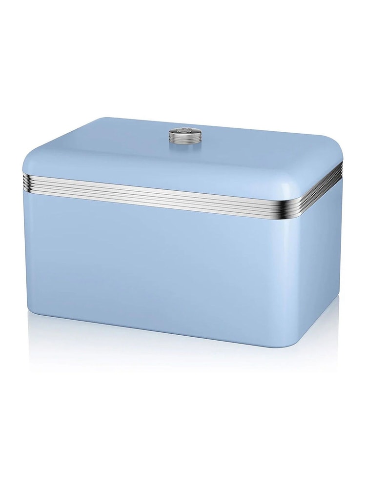 Swan Blue Retro Bread Bin - Image 2 of 7