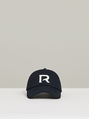 Reiss Navy Chase Logo-Embroidered Varsity Baseball Cap - Image 1 of 5