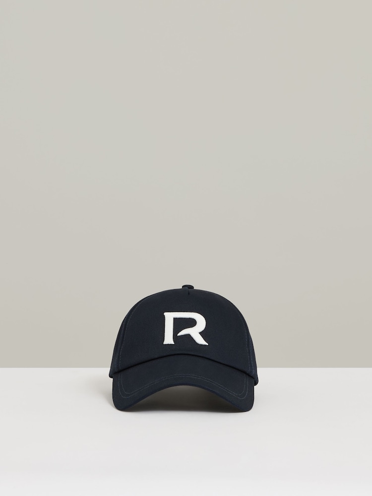 Reiss Navy Chase Logo-Embroidered Varsity Baseball Cap - Image 1 of 5