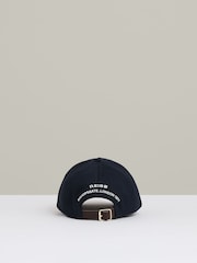 Reiss Navy Chase Logo-Embroidered Varsity Baseball Cap - Image 4 of 5