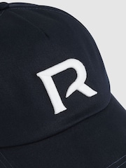 Reiss Navy Chase Logo-Embroidered Varsity Baseball Cap - Image 5 of 5