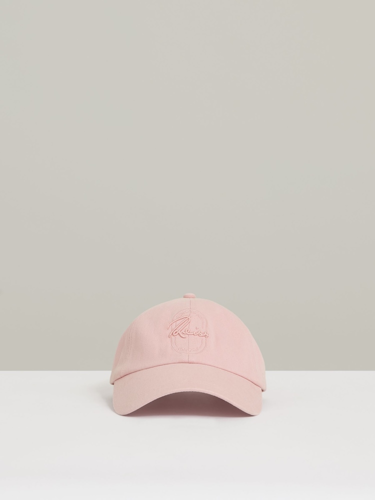 Reiss Washed Pink Elias Cotton Logo-Embroidered Baseball Cap - Image 1 of 5