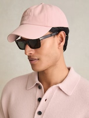 Reiss Washed Pink Elias Cotton Logo-Embroidered Baseball Cap - Image 2 of 5