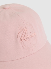Reiss Washed Pink Elias Cotton Logo-Embroidered Baseball Cap - Image 5 of 5