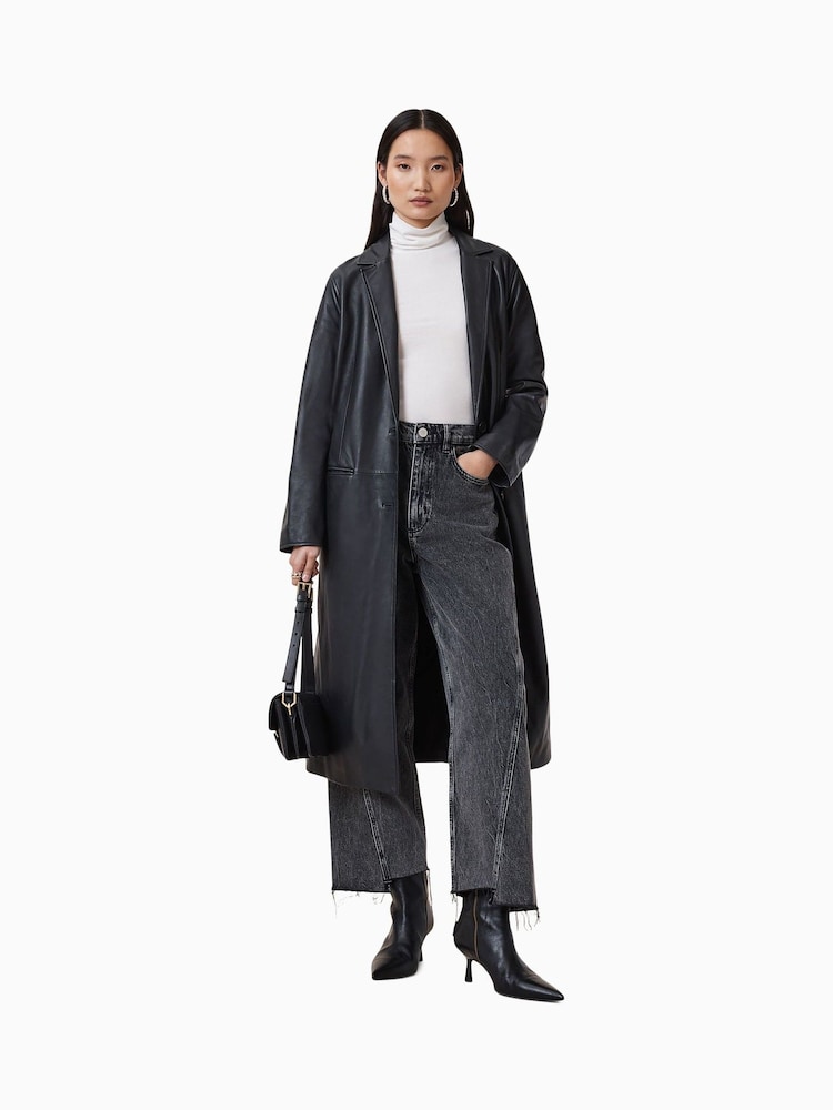 AllSaints Black Aire Coat - Image 1 of 9