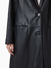 AllSaints Black Aire Coat - Image 5 of 9